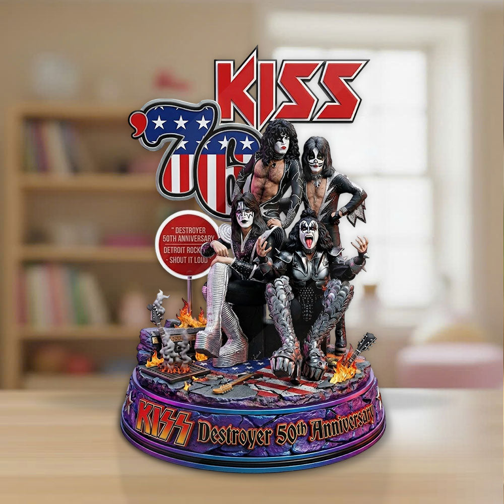 KISS Destroyer 50th Anniversary 2026 Custom Shape Acrylic Plaque – TMTHU5482
