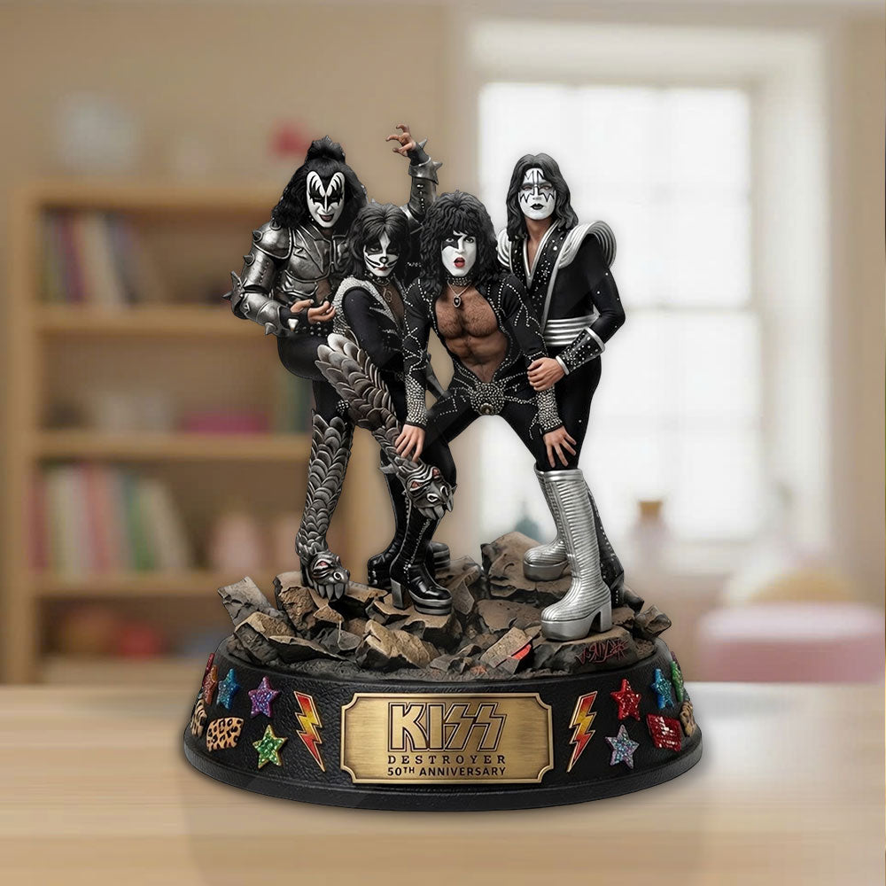 KISS Destroyer 50th Anniversary 2026 Custom Shape Acrylic Plaque – TMTHU5154