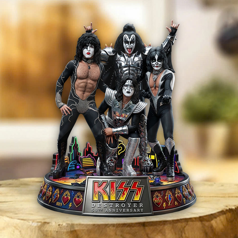 KISS Destroyer 50th Anniversary 2026 Custom Shape Acrylic Plaque – TMTHU5174