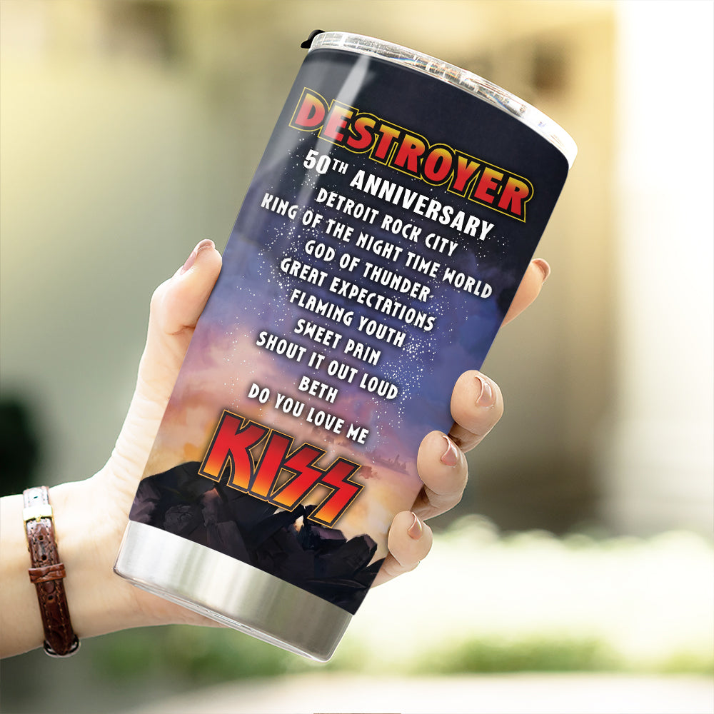 KISS Destroyer 50th Anniversary 2026 Tumbler Cup – TMTHU5155