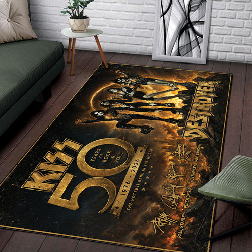 KISS Destroyer 50th Anniversary Rectangular Rug – TMTHU7346
