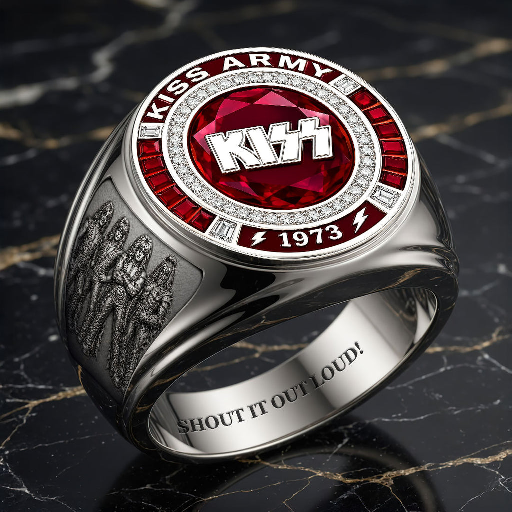 KISS 3D Engraved Ring – HOATT18512
