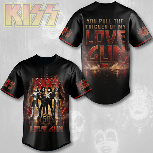 KISS Lovegun 50th Anniversary Baseball Jersey – TMTHU7177