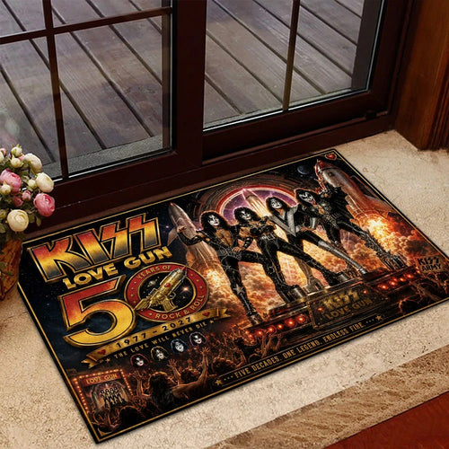 KISS Lovegun 50th Anniversary Custom Doormat – TMTHU8908