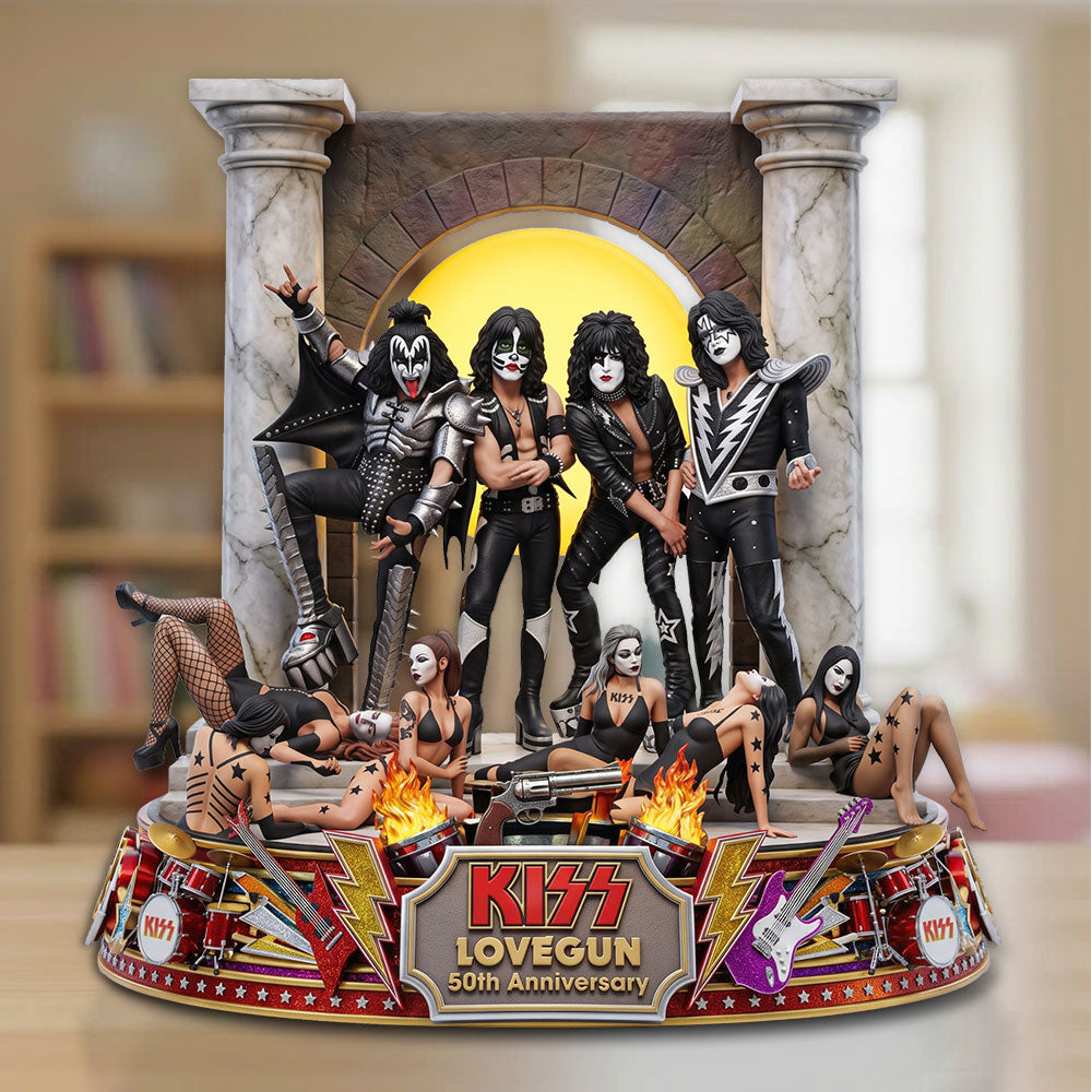 KISS Lovegun 50th Anniversary Custom Shape Acrylic Plaque – TMTHU7637