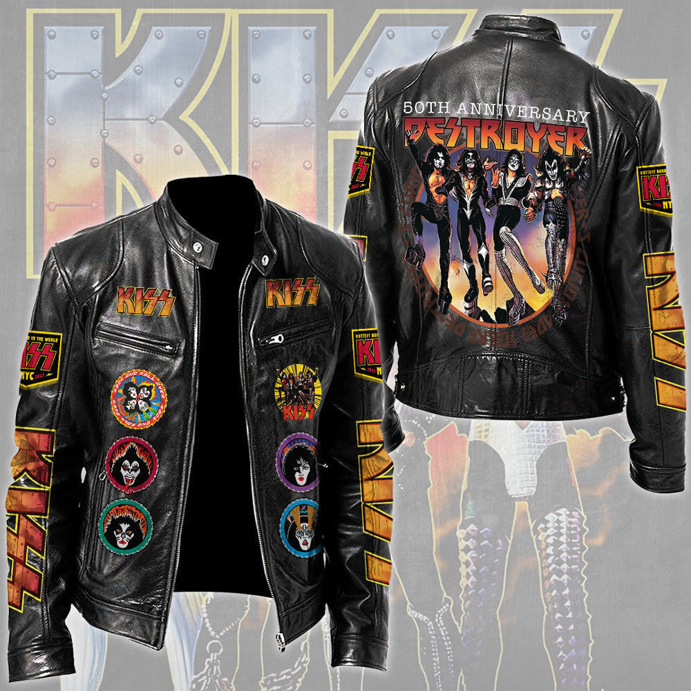 KISS Motorcycle Leather Jacket – TMTHU4837