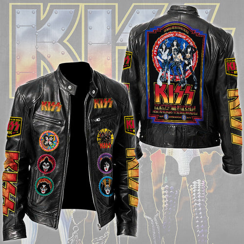 KISS Motorcycle Leather Jacket – TMTHU5073