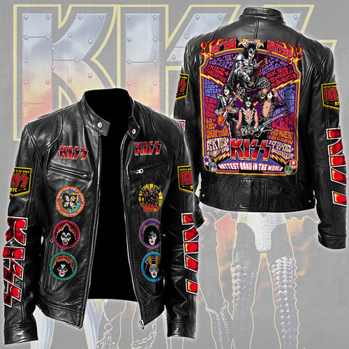 KISS Motorcycle Leather Jacket – TMTHU5075