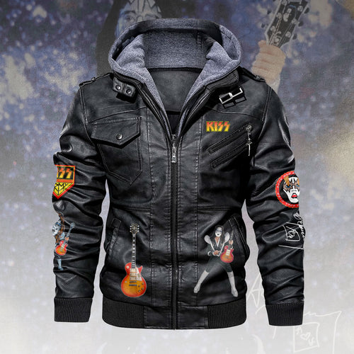 KISS x Ace Frehley 2D Leather Hooded Jacket – HOATT14011