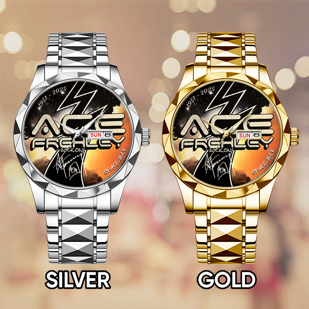KISS x Ace Frehley Alloy Luxury Quartz Watch – GNE4595