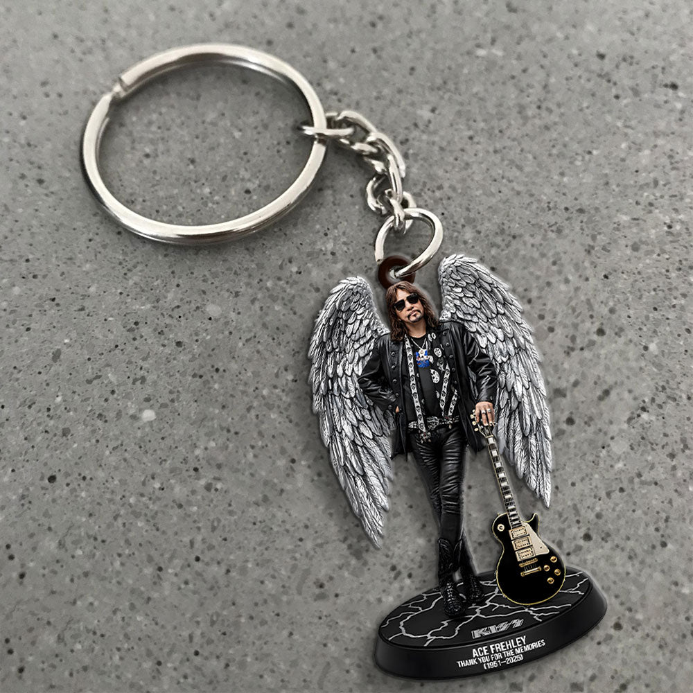 KISS x Ace Frehley Custom Shape 2-sided Keychain – MAITM13495
