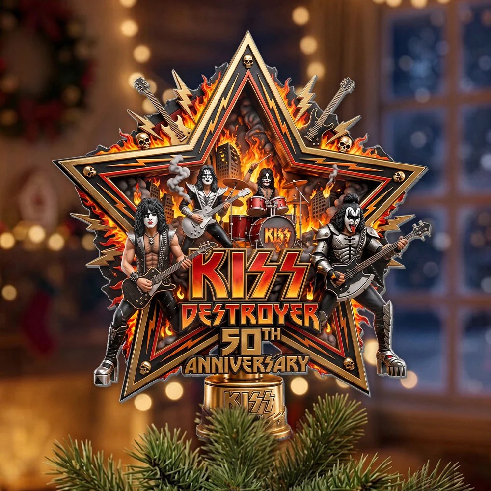 KISS Destroyer 50th Anniversary Christmas Tree Topper – TMTHU9752