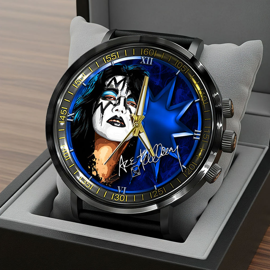 KISS x Ace Frehley Black Stainless Steel Watch – HOATT14219