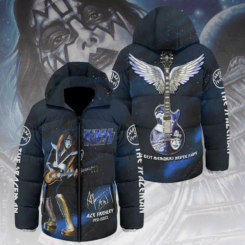 KISS x Ace Frehley Thickened Down Hooded Jacket – HOATT14046