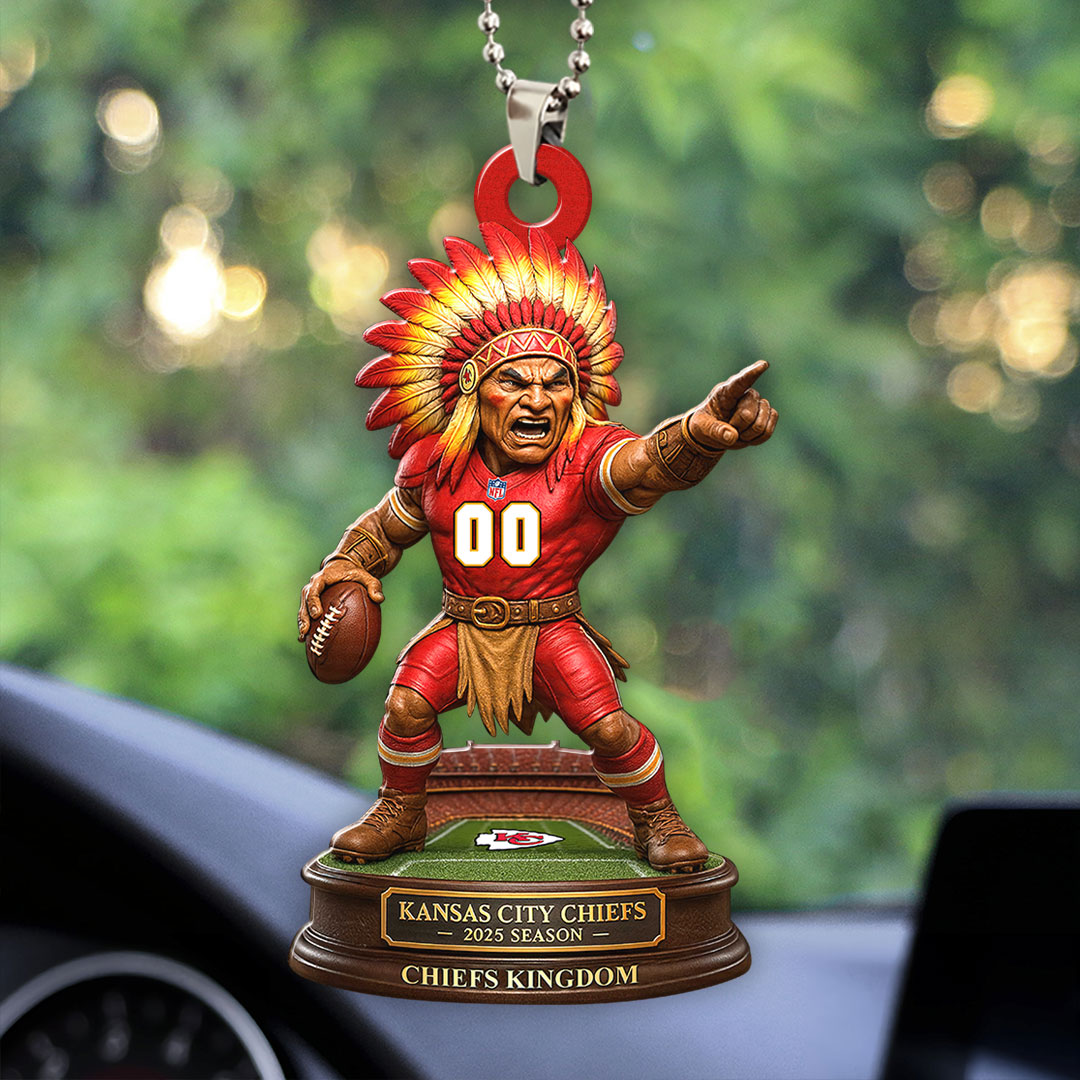 Kansas City Chiefs 2025 Season Custom shape 2-sided Acrylic Car Ornament – HOATT13673