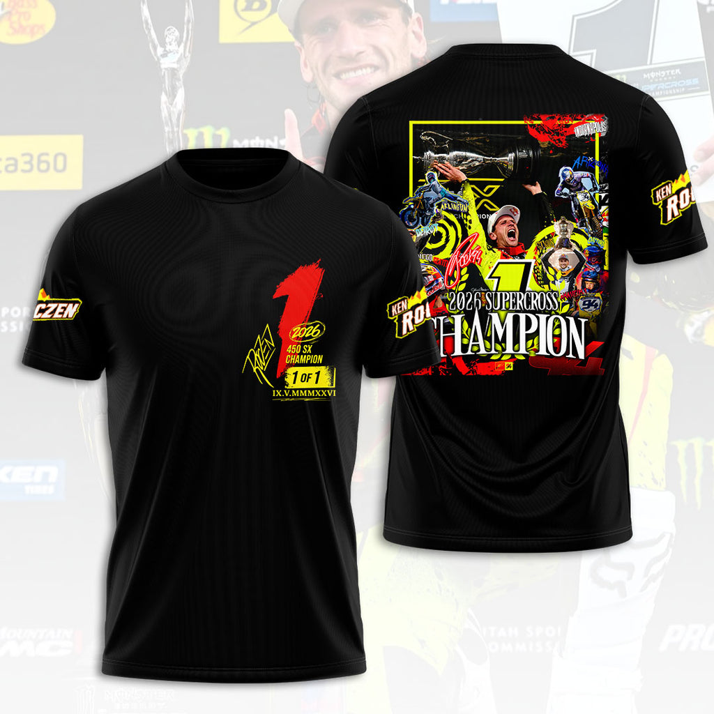 Ken Roczen 2026 AMA Supercross 450cc Champion 3D Apparel – HOATT17895