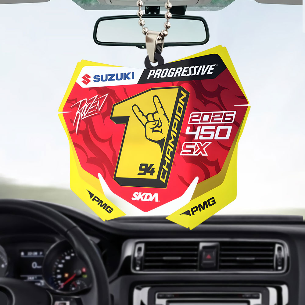 Ken Roczen 450SX Champion 2026 Custom shape 2-sided Acrylic Car Ornament – TANTN22838