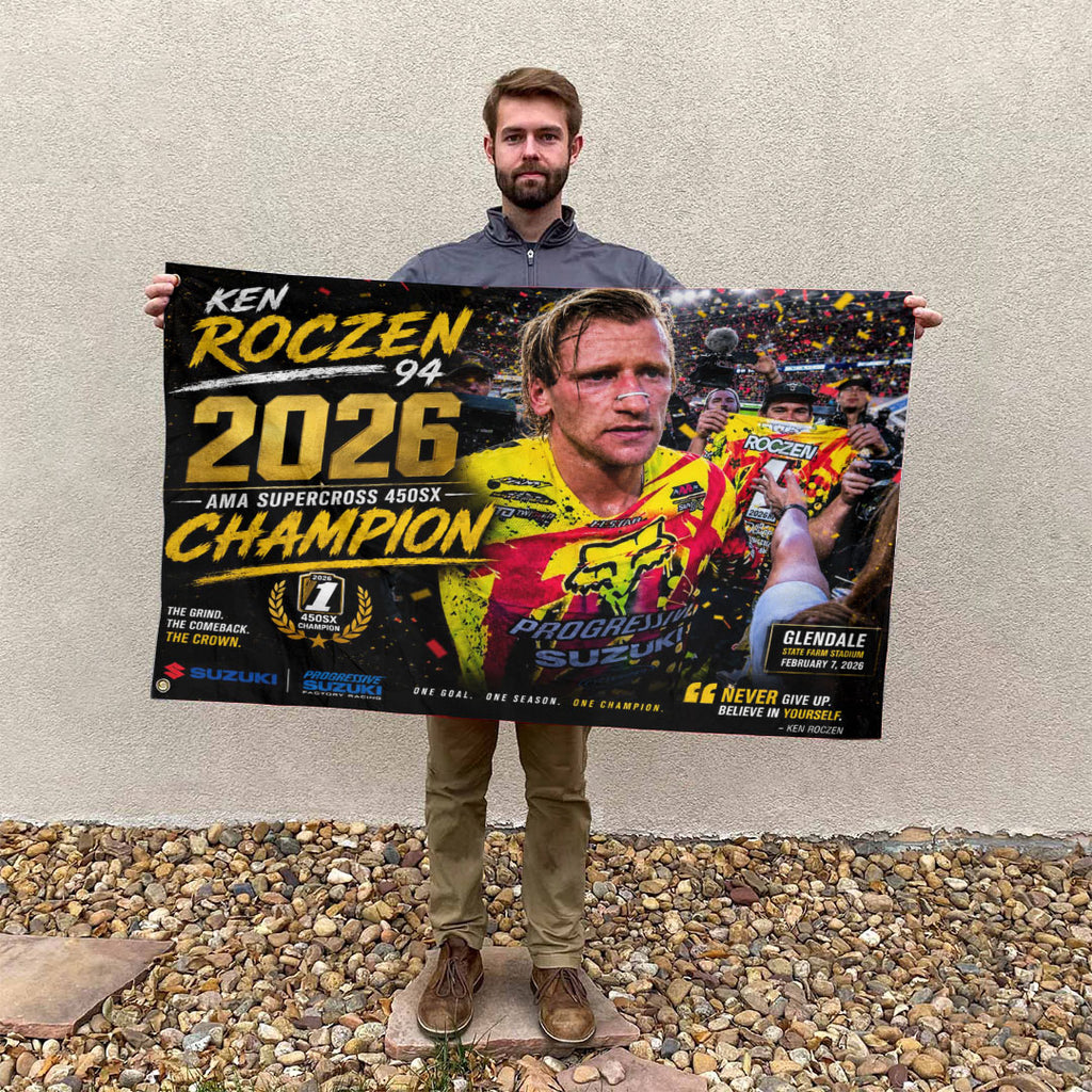 Ken Roczen 450SX Champion 2026 3D Double-side House Flag – TANTN22871