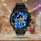 KISS Black Stainless Steel Watch – MAITM 7460
