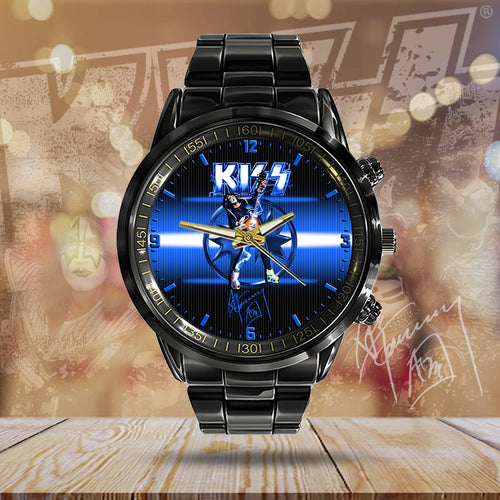 KISS x Ace Frehley Black Stainless Steel Watch – MAITM 7548