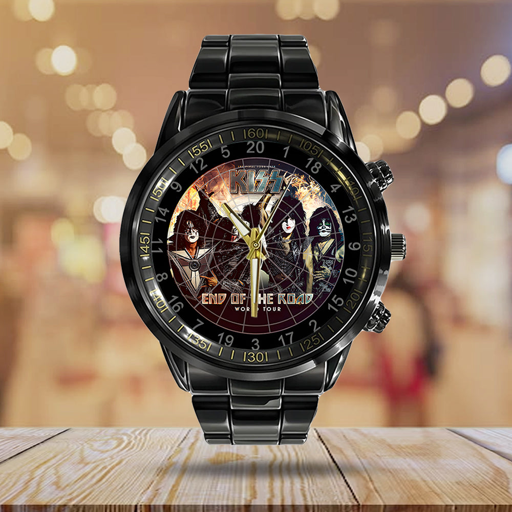 KISS Black Stainless Steel Watch – TANTN 10505