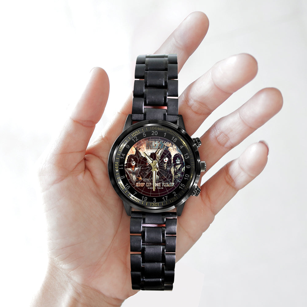 KISS Black Stainless Steel Watch – TANTN 10505