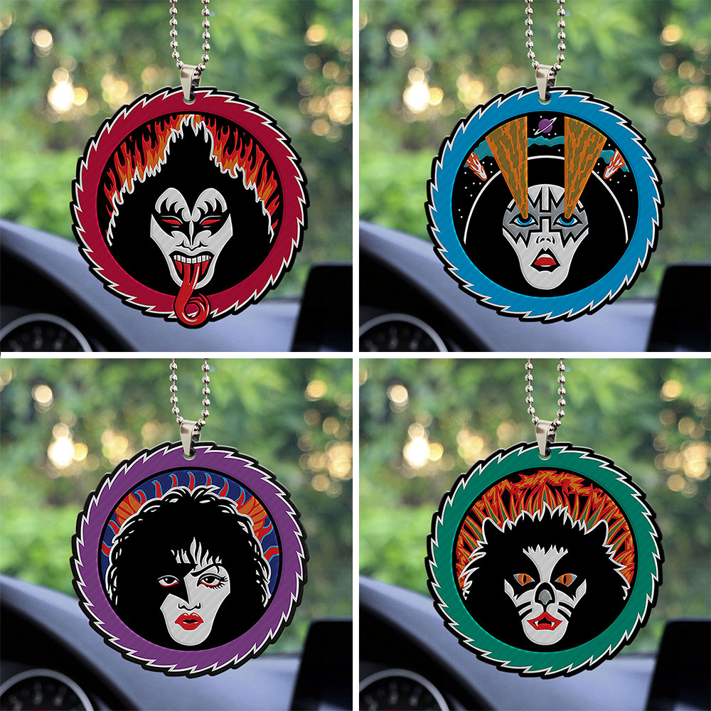 4PCS KISS Custom Shape 2-Side Printed Acrylic Car Ornament – TANTN17013