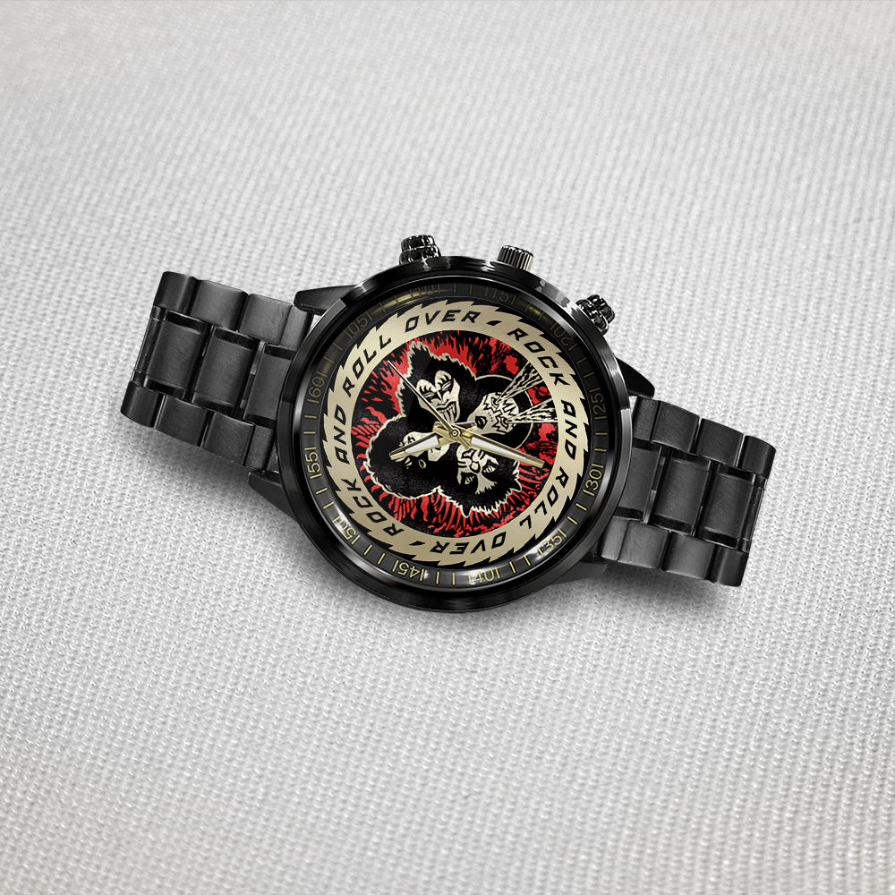 KISS Black Stainless Steel Watch – MAITM 6191