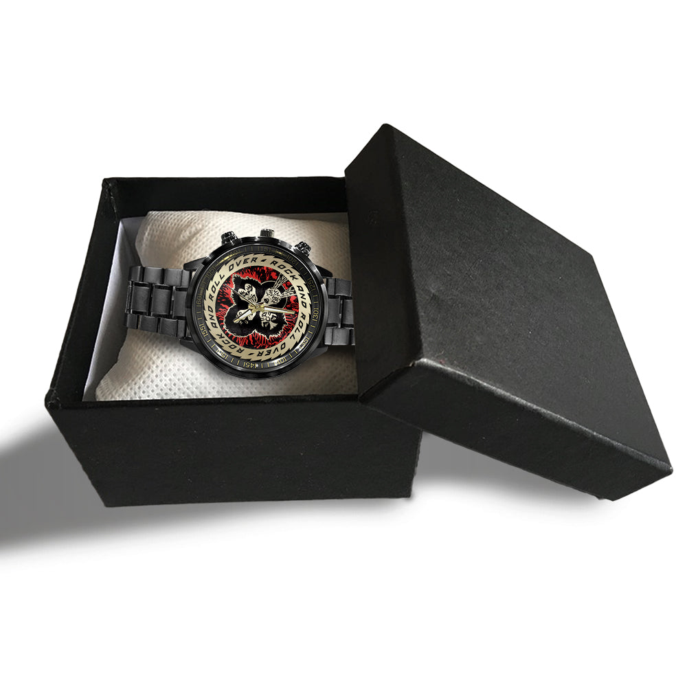 KISS Black Stainless Steel Watch – MAITM 6191