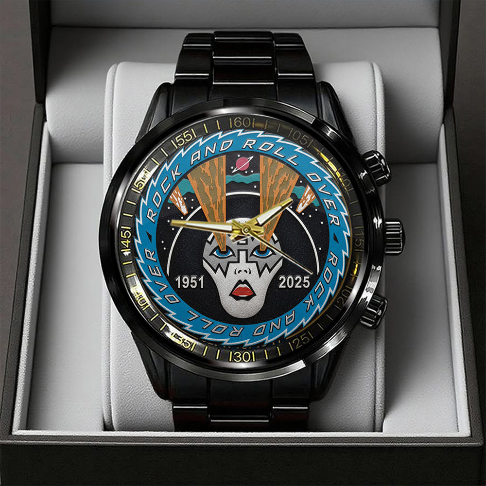 KISS x Ace Frehley Black Stainless Steel Watch – TANTN17567