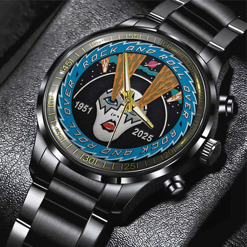 KISS x Ace Frehley Black Stainless Steel Watch – TANTN17567