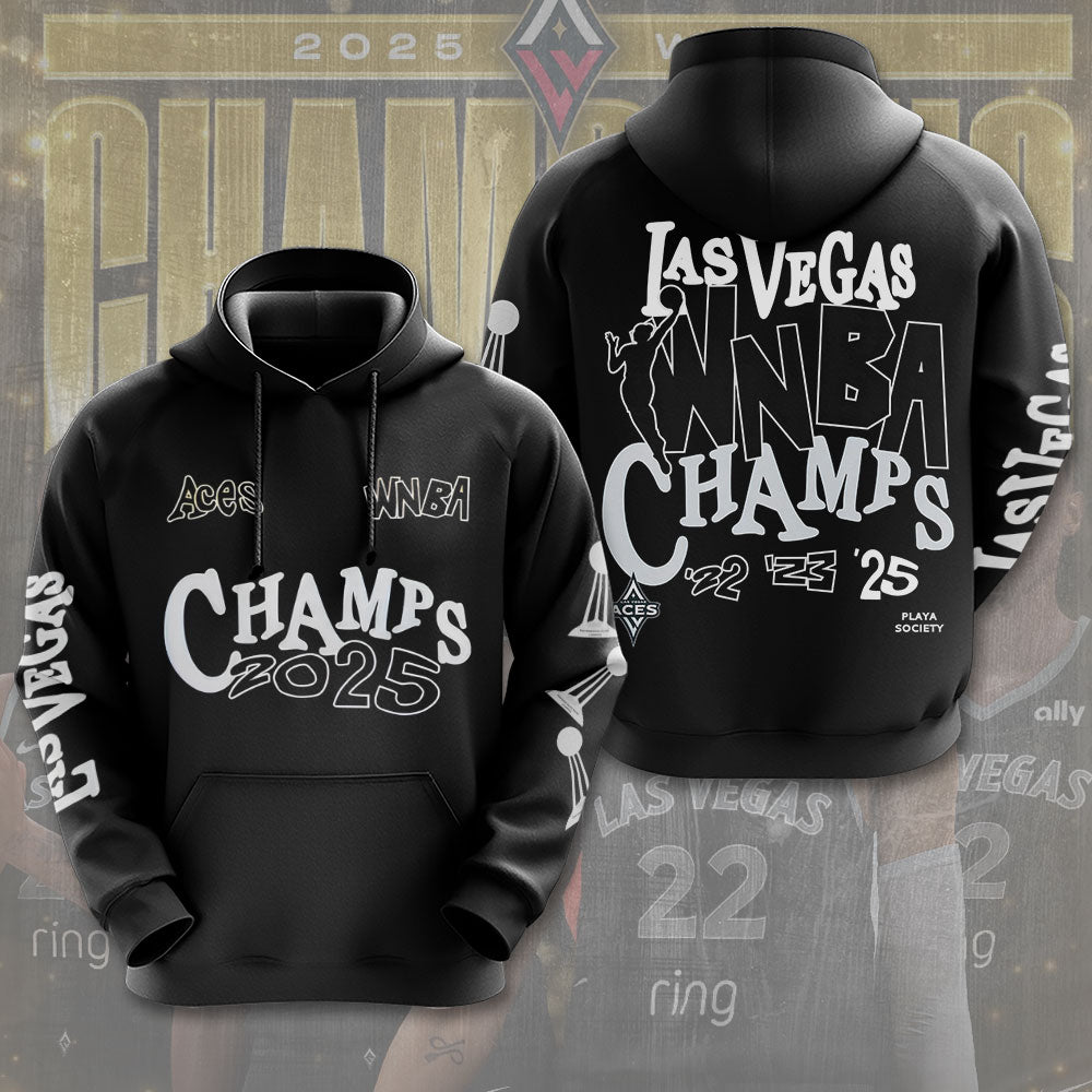 Las Vegas Aces 2025 WNBA Champions 3D Apparel – TMTHU1417