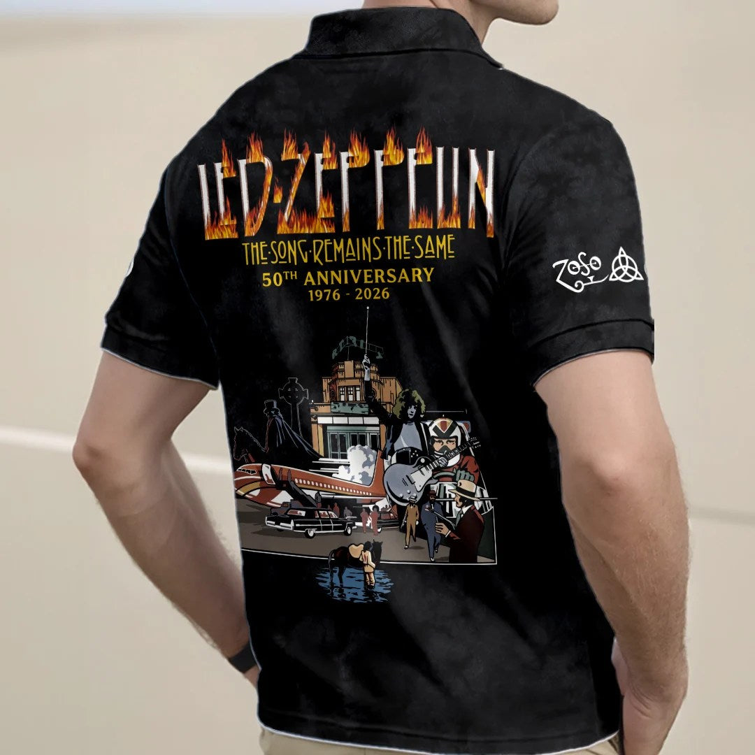 Led Zeppelin Zip Polo Shirt – GNE8722