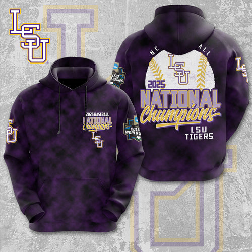 LSU Tigers Baseball 2025 National Champions 3D Apparel – MAITM 11750
