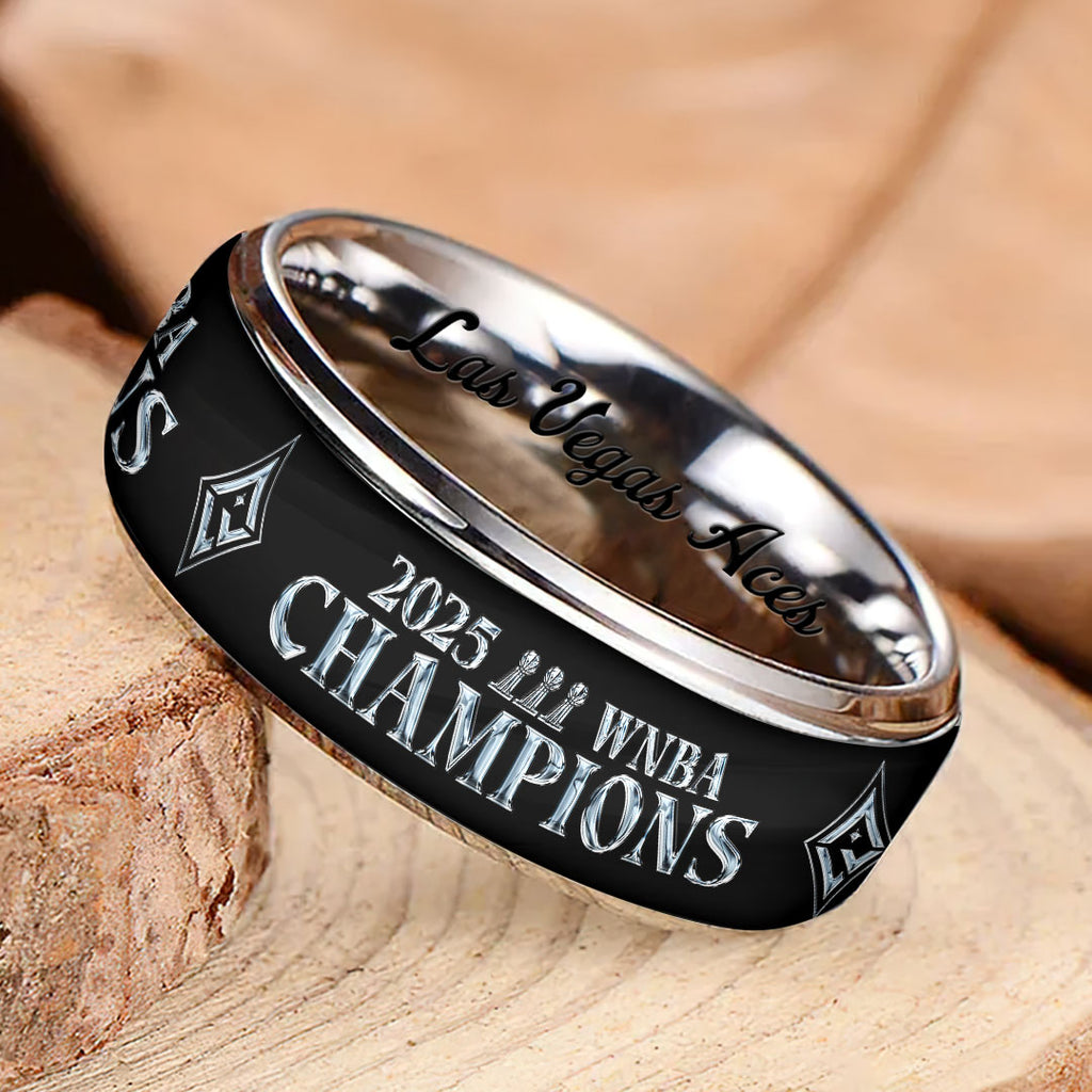 Las Vegas Aces 2025 WNBA Finals Champions Custom Alloy Ring – HOATT13764