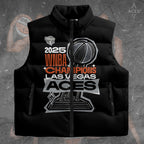 Las Vegas Aces 2025 WNBA Finals Champions 3D Sleeveless Down Jacket – TANTN17689