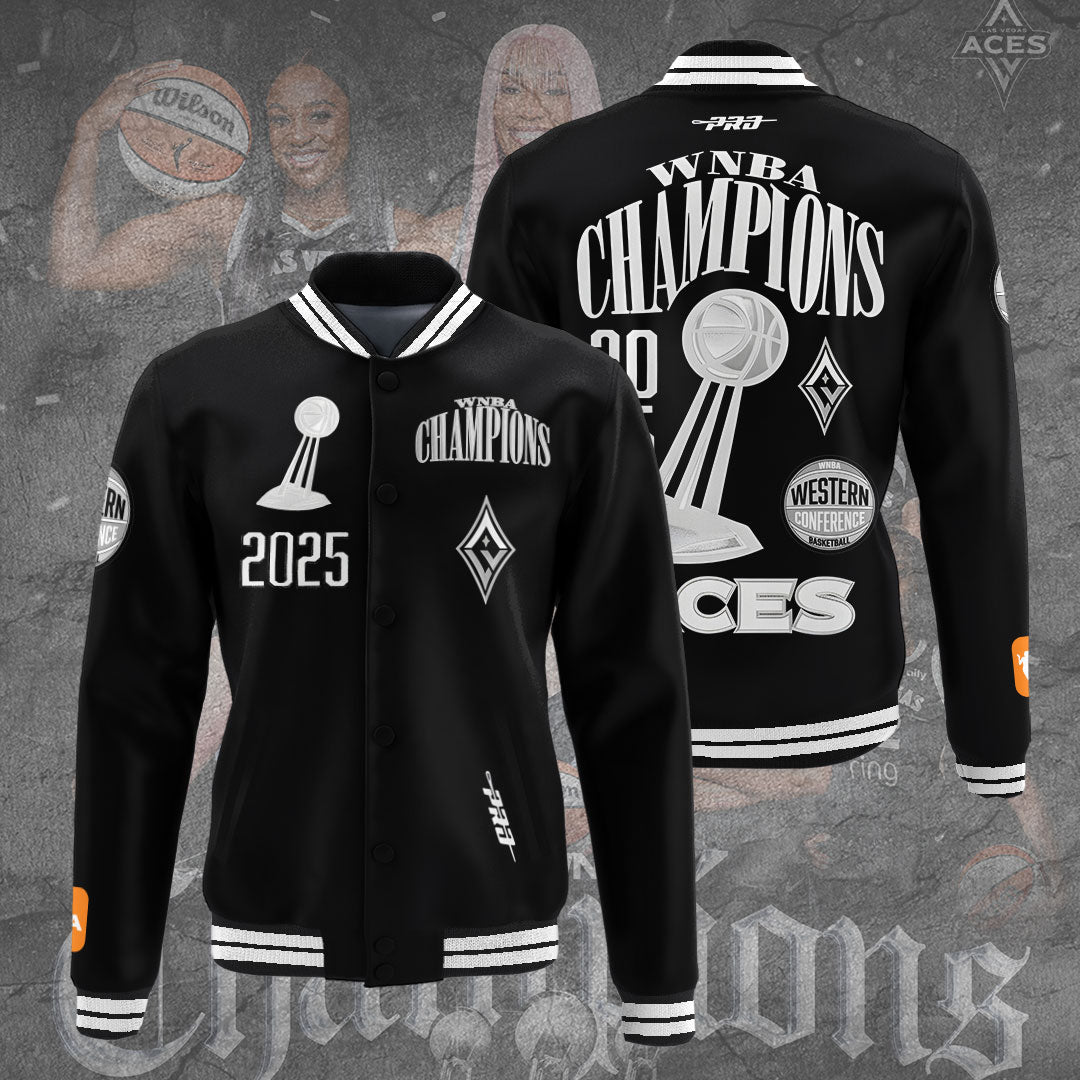 Las Vegas Aces 2025 WNBA Finals Champions Varsity Jacket – TANTN17448