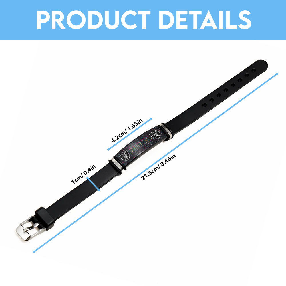 Las Vegas Raiders Crucial Catch 2025 Photo Bracelet – TANTN15965