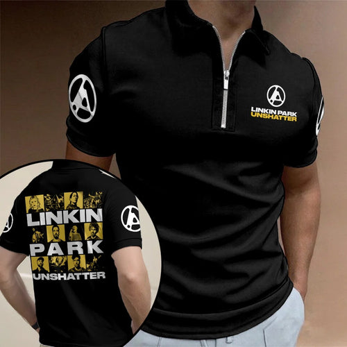 Linkin Park Unshatter Zip Polo Shirt – TANTN25019