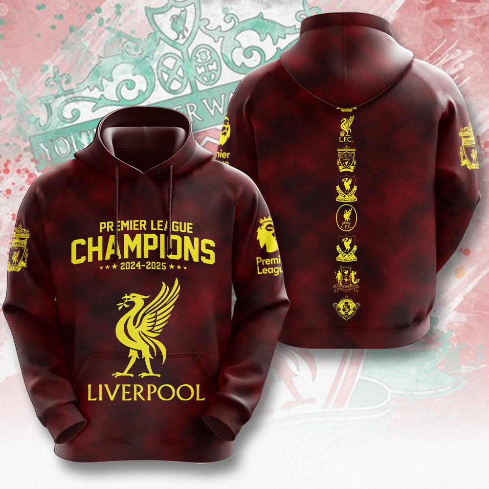 Liverpool FC 2024/25 Premier League Champions 3D Apparel – MAITM 10772