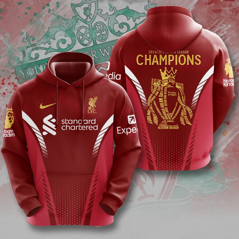 Liverpool FC 2024/25 Premier League Champions 3D Apparel – MAITM 11464