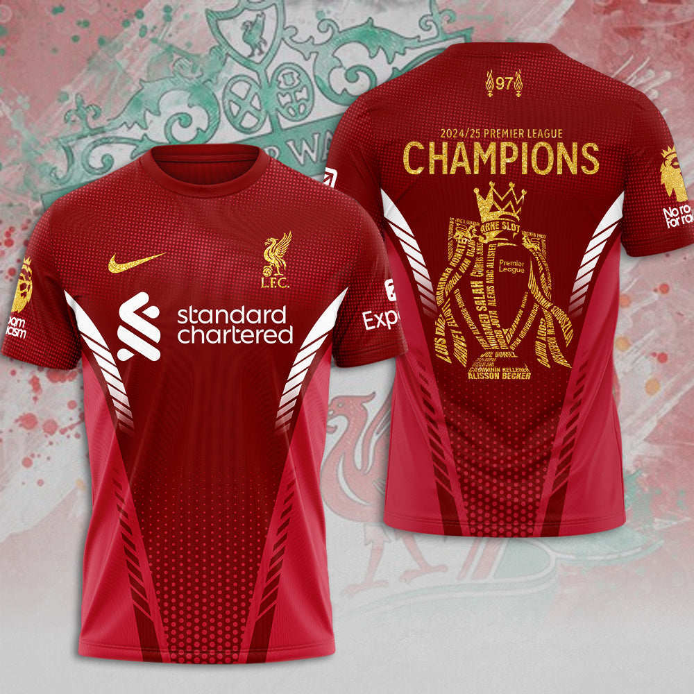 Liverpool FC 2024/25 Premier League Champions 3D Apparel – MAITM 11464