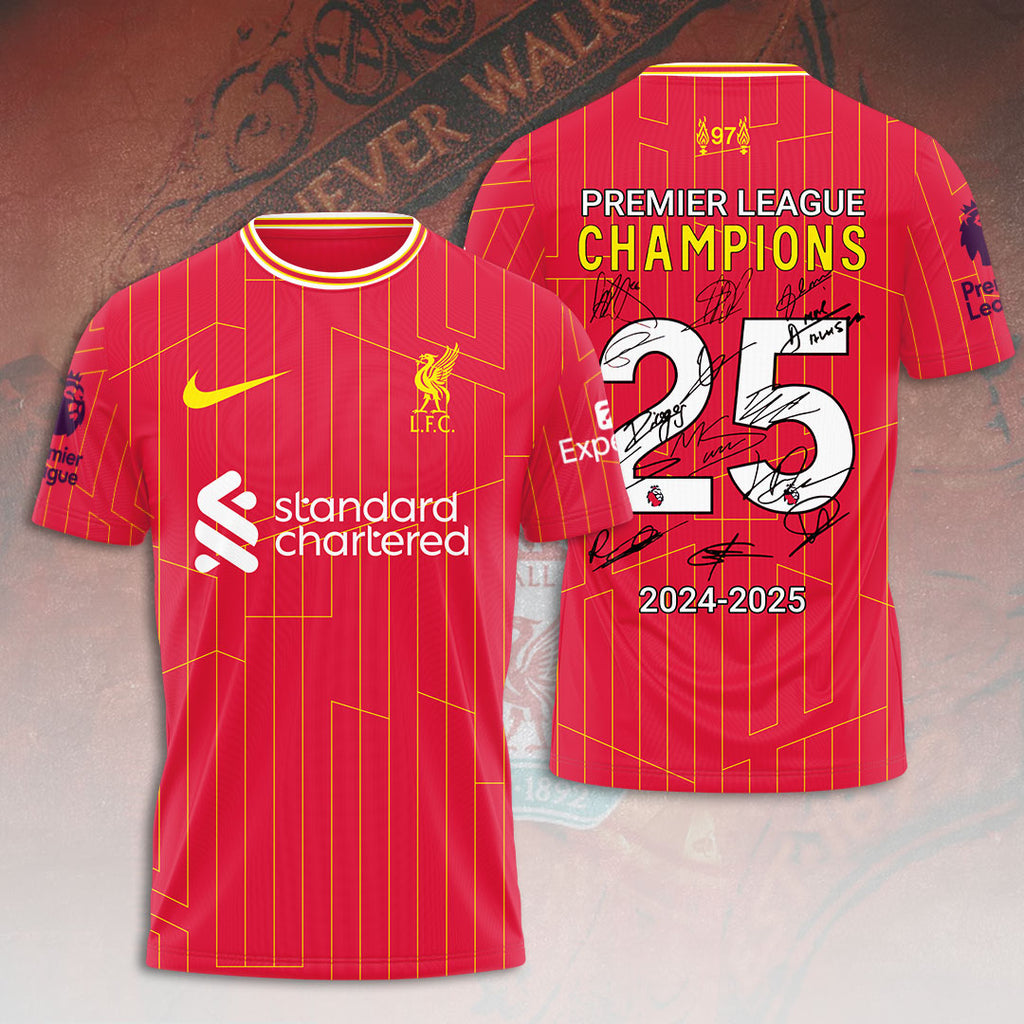 Liverpool FC 2024/25 Premier League Champions 3D Apparel – HOATT 10017