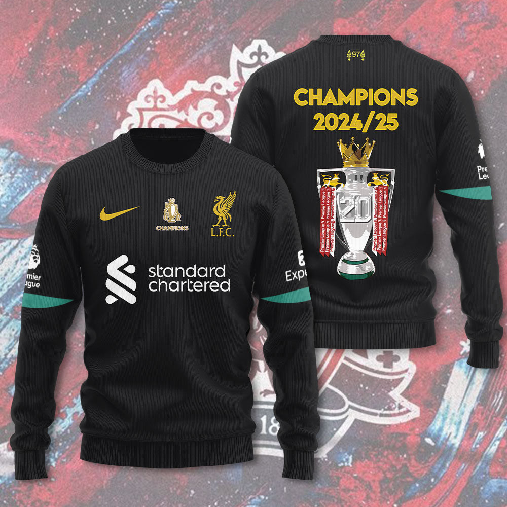 Liverpool FC 2024/25 Premier League Champions 3D Apparel – HOATT 10132