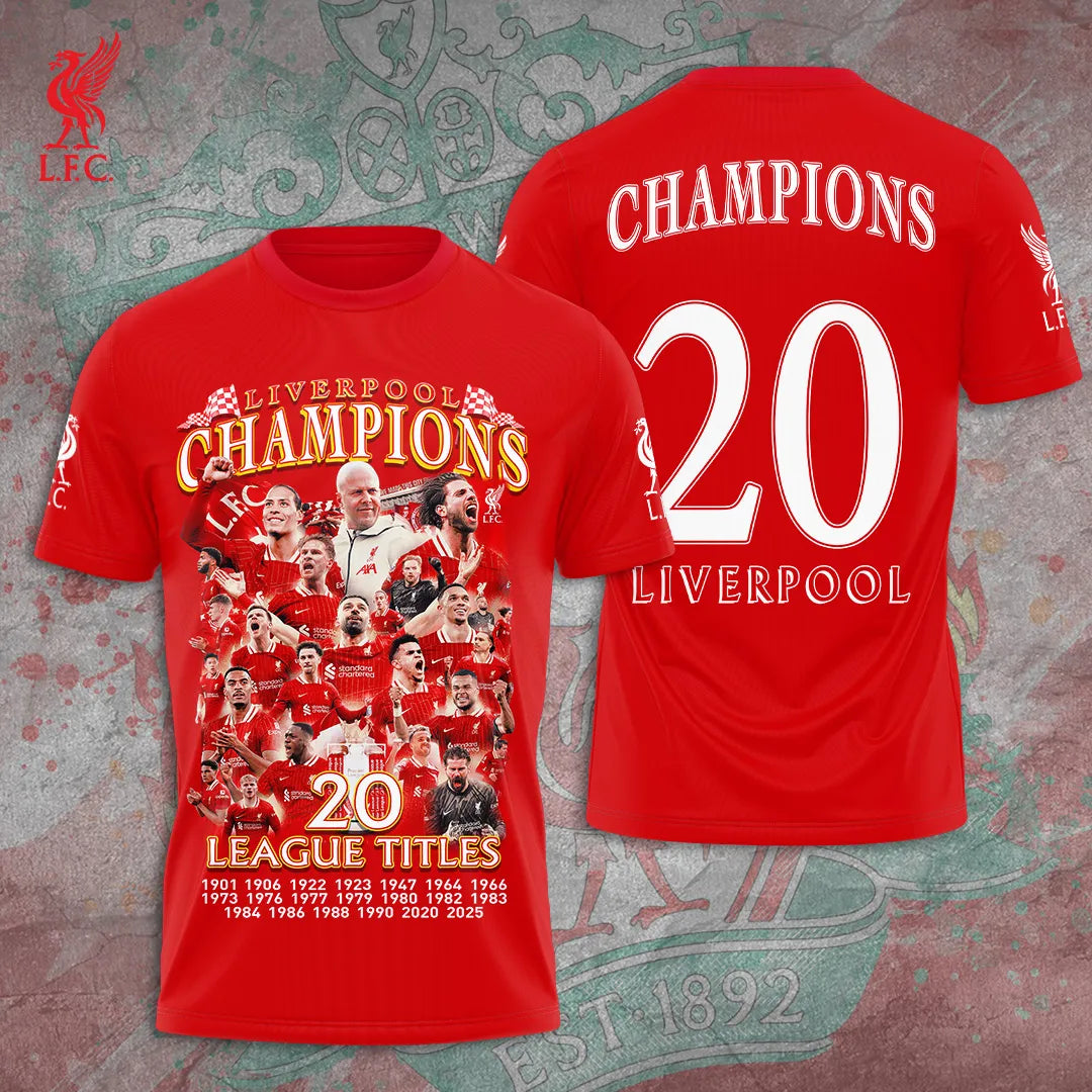 Liverpool FC 2024/25 Premier League Champions 3D Apparel – GNE 3294