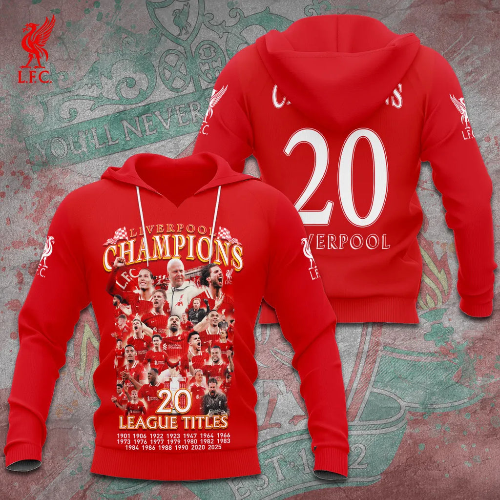 Liverpool FC 2024/25 Premier League Champions 3D Apparel – GNE 3294