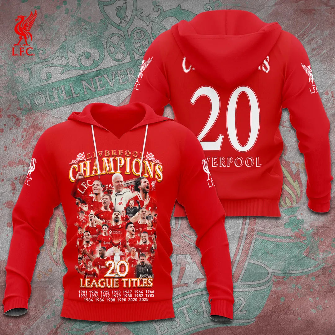 Liverpool FC 2024/25 Premier League Champions 3D Apparel – GNE 3294