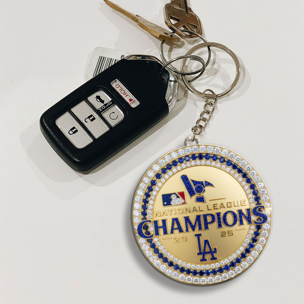 Los Angeles Dodgers 2025 National League Custom Shape 2-sided Keychain – MAITM13544