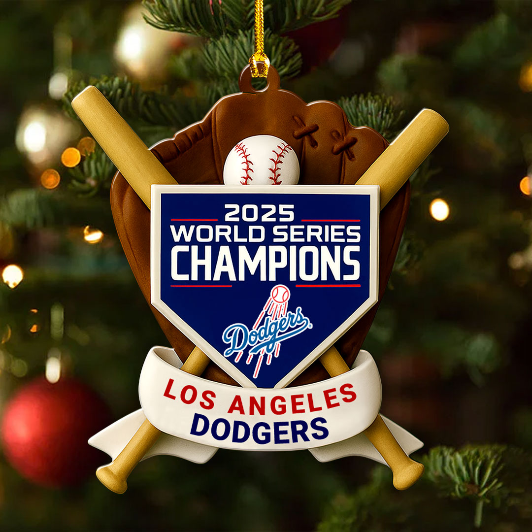 Los Angeles Dodgers 2025 World Series Champions Custom Shape 2-sided Acrylic Ornament – HOATT14254