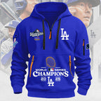 Los Angeles Dodgers 2025 World Series Champions 2D Quarter Zip Hoodie – MAITM13680